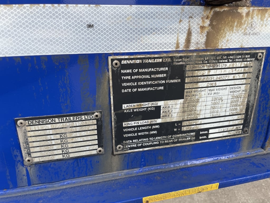REMORQUE À CHÂSSIS DÉMONTABLE « LOCK AND GO » DE DENNISON – 2015 – C405007