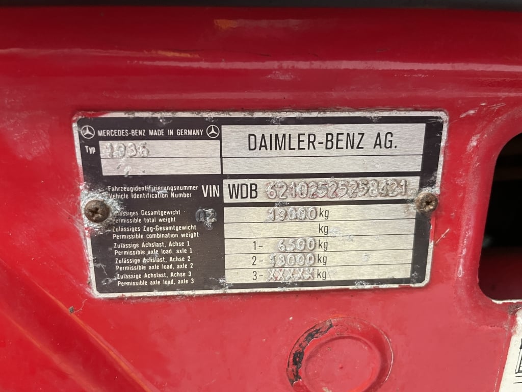 MERCEDES 1936 4X2 18 LITRES V10, ANCIEN VÉHICULE DE POMPIERS – 1987 – D817 FPO