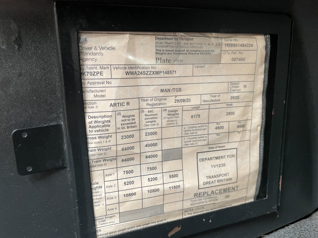 MAN TGS 24.430 *EURO 6* 6X2 PET REGS TRACTOR UNIT – 2020 – DK70 ZPE