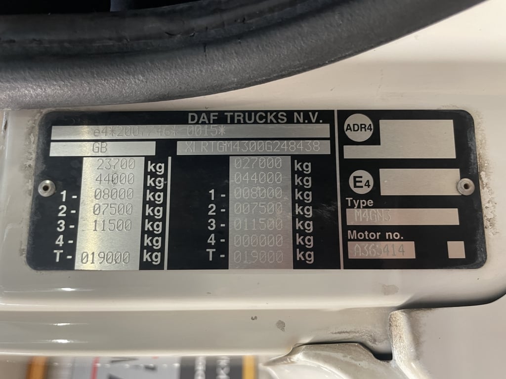DAF CF480 *EURO 6* TRACTEUR ROUTIER À CABINE SPACE 6X2 – 2019 – FN19 EOV