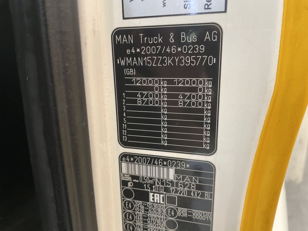 MAN TGL 12.220 *EURO 6* 12 tonnes fourgon – 2019 – MA19 BTE