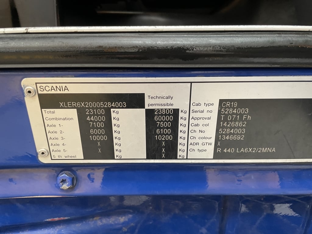 SCANIA R440 EURO 5 26 TONNE 6X2 CURTAINSIDER – 2012 – MF61 DFO