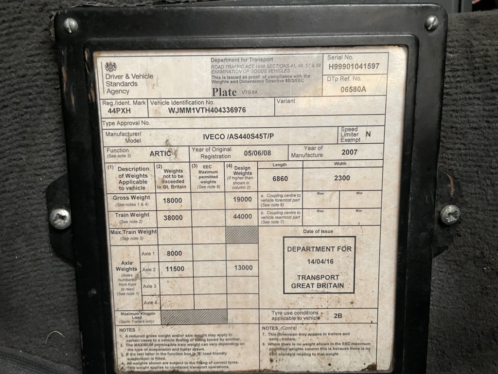 IVECO STRALIS ACTIVE SPACE EURO 4, tracteur routier 4x2 – 2008 – MX08 AVL