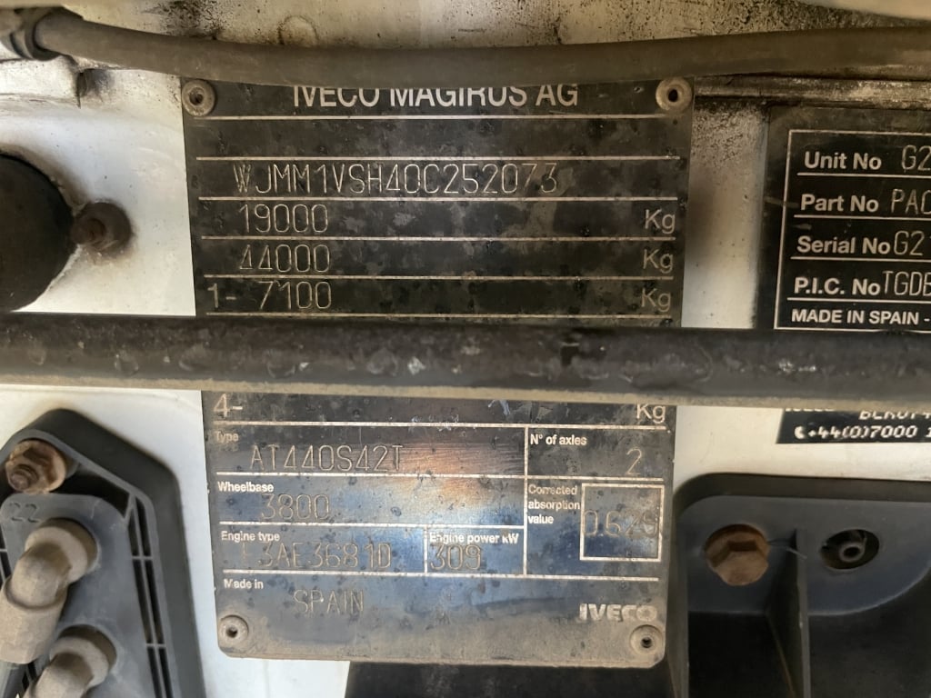 IVECO STRALIS ACTIVE TIME EURO 5, tracteur routier 4x2 – 2012 – MX12 ODU