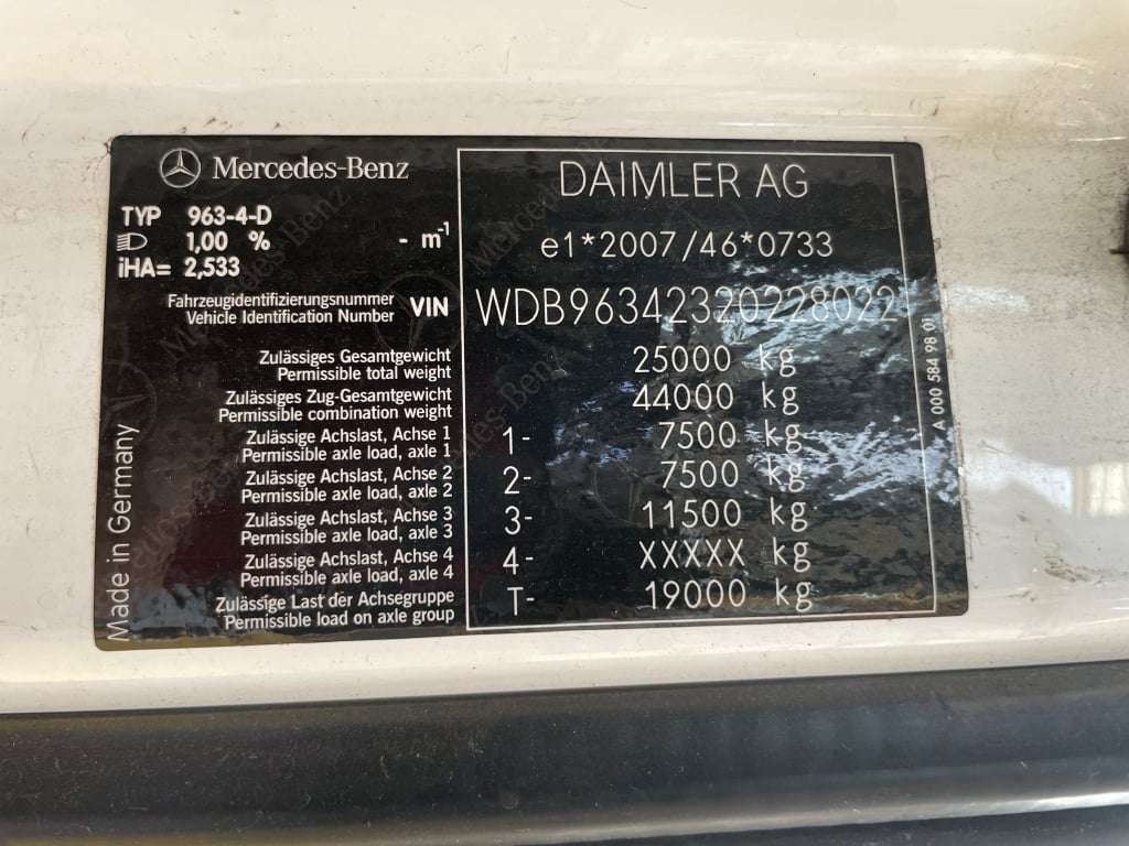 MERCEDES ACTROS 2545 BIGSPACE *EURO 6*, TRACTEUR ROUTIER 6X2 – 2018 – NK18 WPM