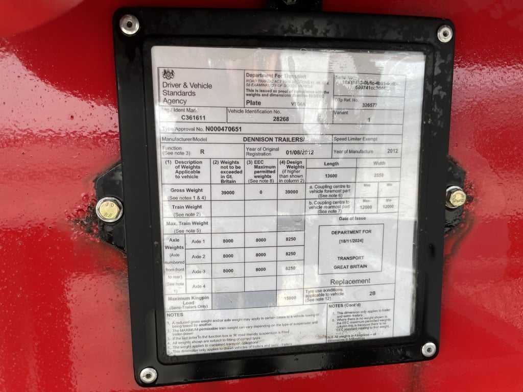 DENNISON 45FT FLATBED TRAILER – 2012 – C361611