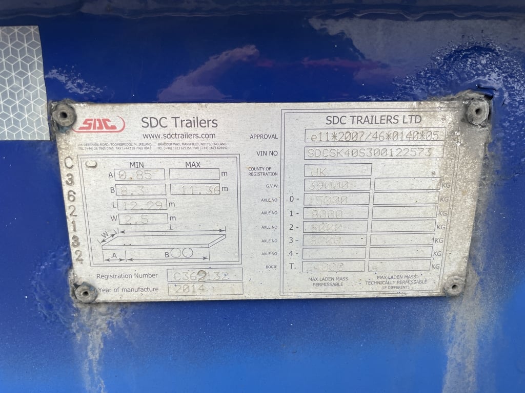 SDC LOCK AND GO SLIDING SKELETAL TRAILER – 2014 – C362132