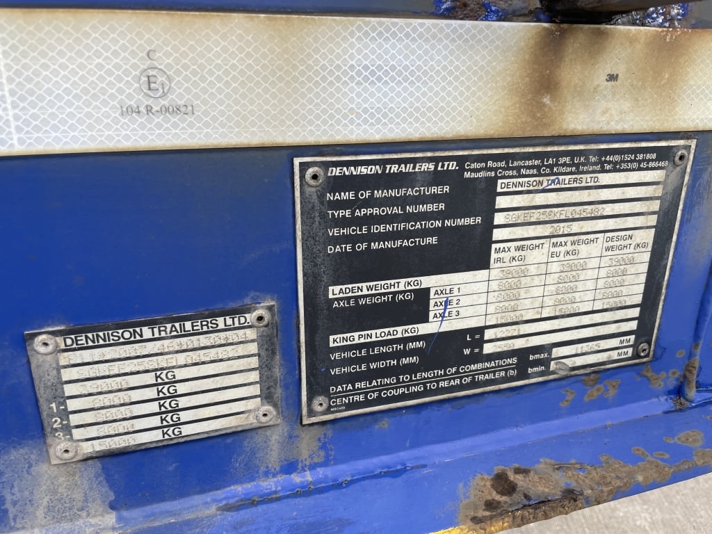 DENNISON LOCK AND GO SLIDING SKELETAL TRAILER – 2015 – C399743