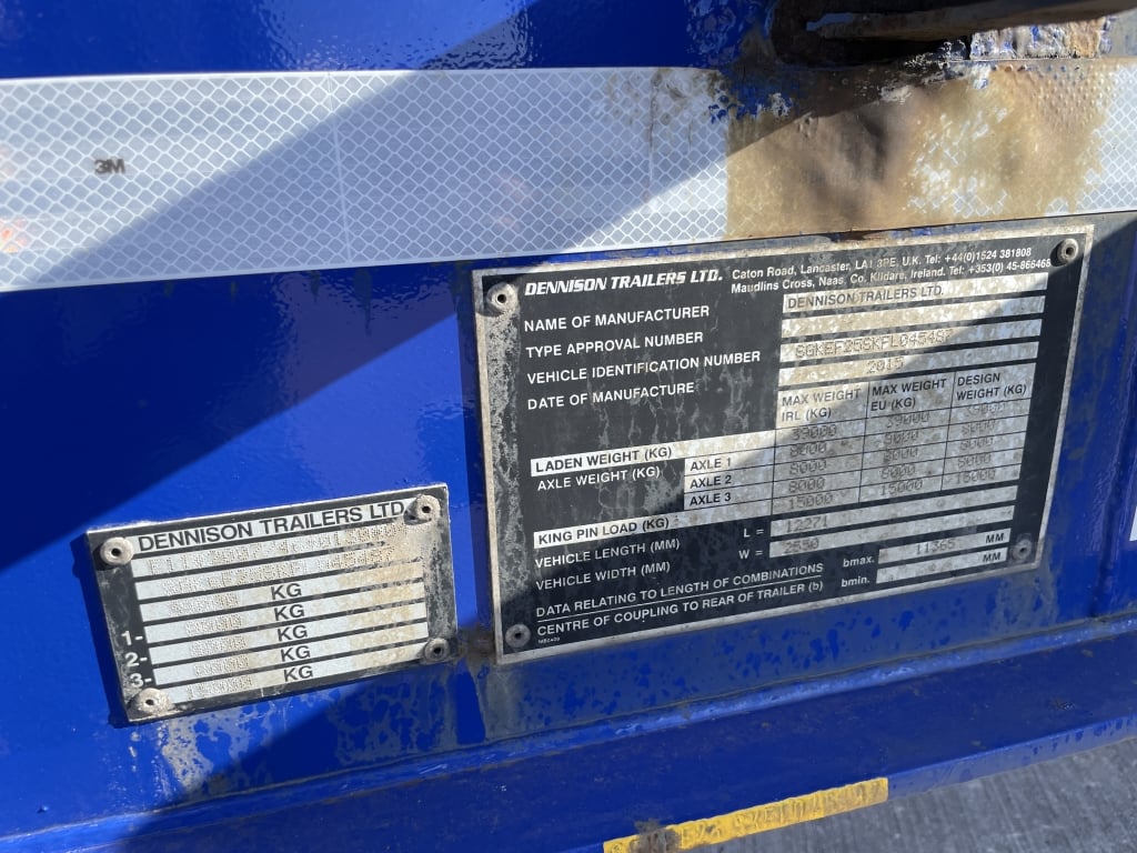 DENNISON LOCK AND GO SLIDING SKELETAL TRAILER – 2015 – C399748