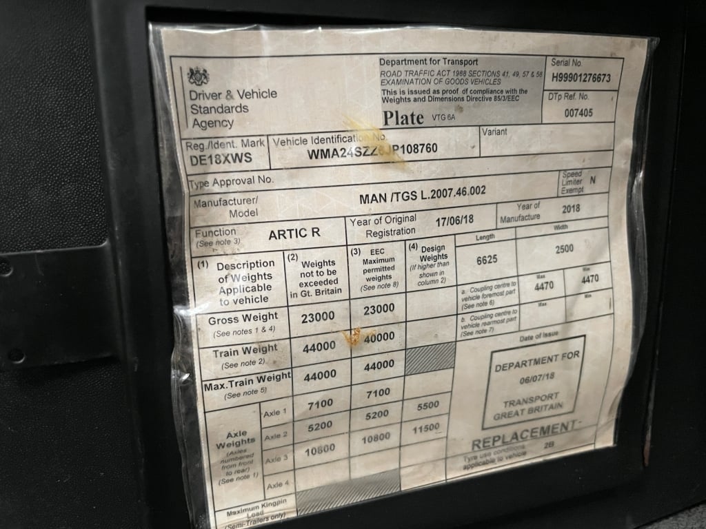MAN TGS 24.420 *EURO 6* 6X2 PET REGS TRACTOR UNIT – 2018 – DE18 XWS