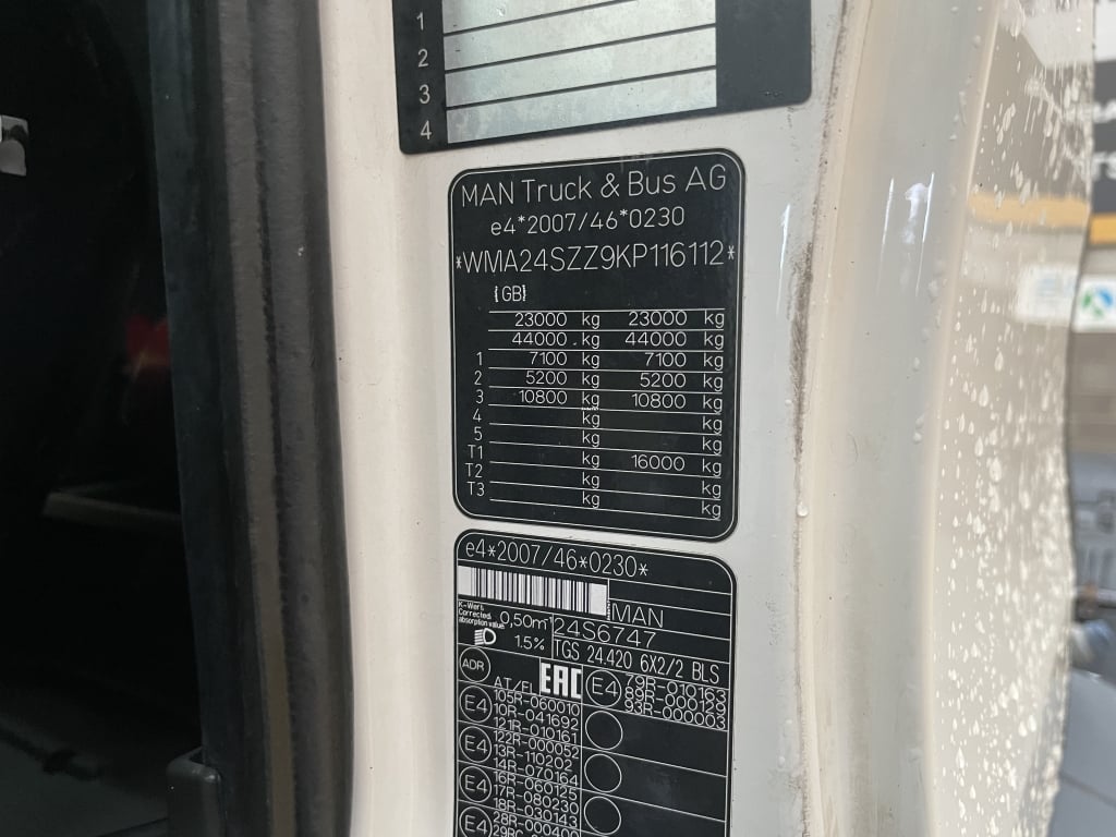MAN TGS 24.420 *EURO 6* 6X2 PET REGS TRACTOR UNIT – 2018 – DE68 BWG