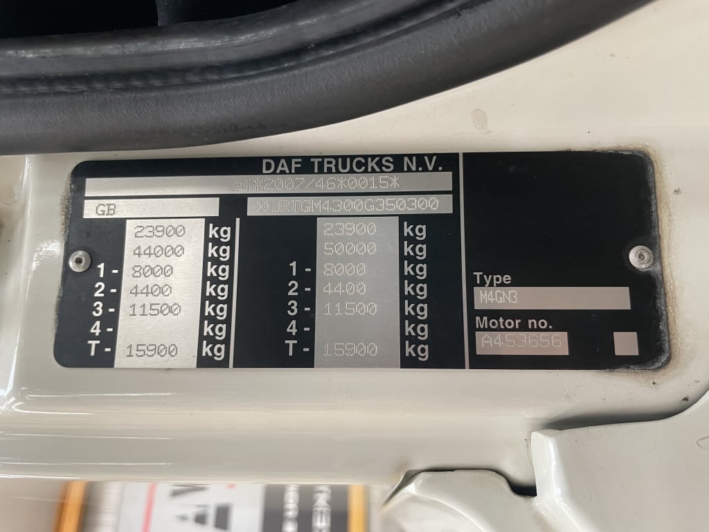 DAF CF480 FTP *EURO 6* 6X2 PET REGS TRACTOR UNIT – 2021 – DG21 EYK