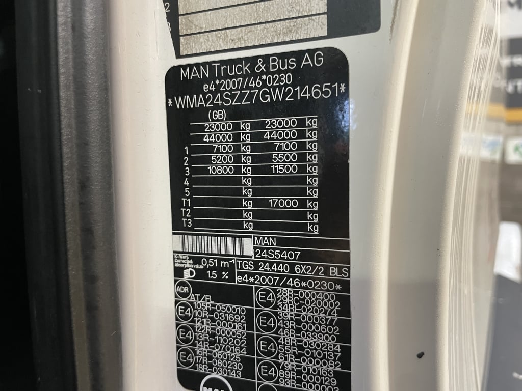 MAN TGS 24.440 *EURO 6* 6X2 PET REGS TRACTOR UNIT – 2016 – DF65 UMT