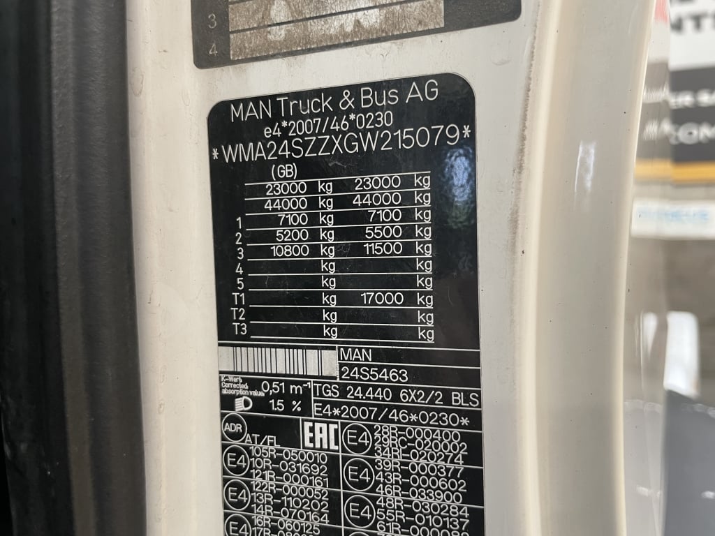 MAN TGS 24.440 *EURO 6* 6X2 PET REGS TRACTOR UNIT – 2016 – DK16 MYD