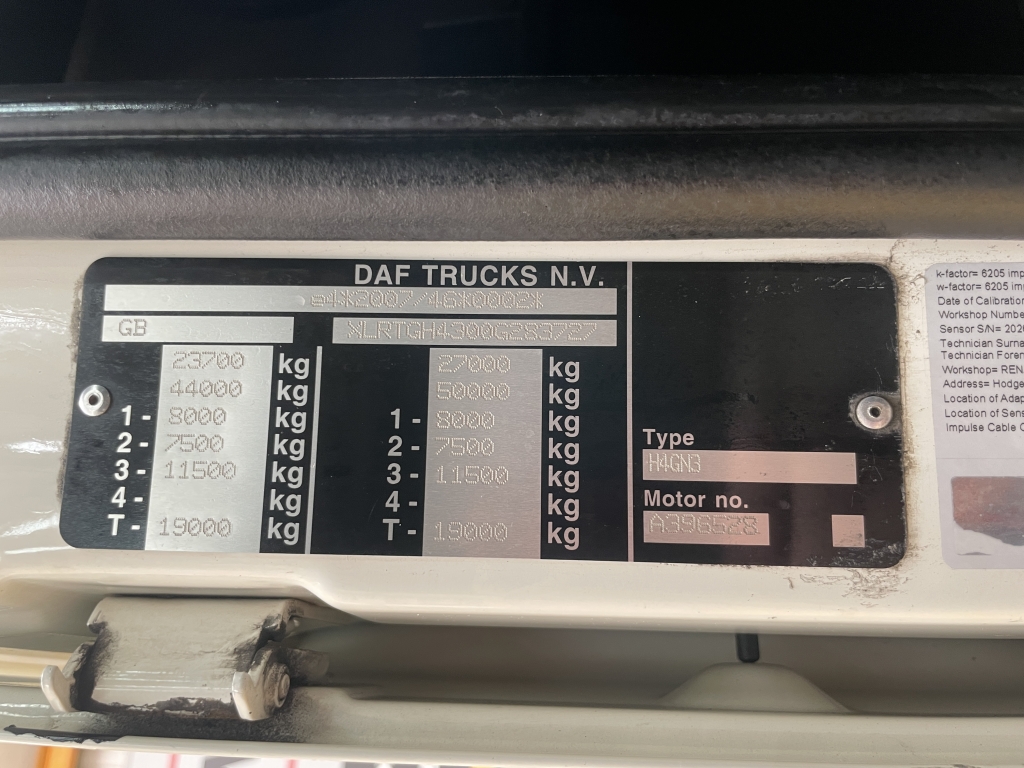 DAF XF106 530 SUPERSPACE *EURO 6* 6X2 TRACTOR UNIT – 2019 – DK69 YXU