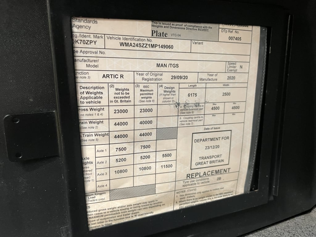 MAN TGS 24.430 *EURO 6* 6X2 PET REGS TRACTOR UNIT – 2020 – DK70 ZPY