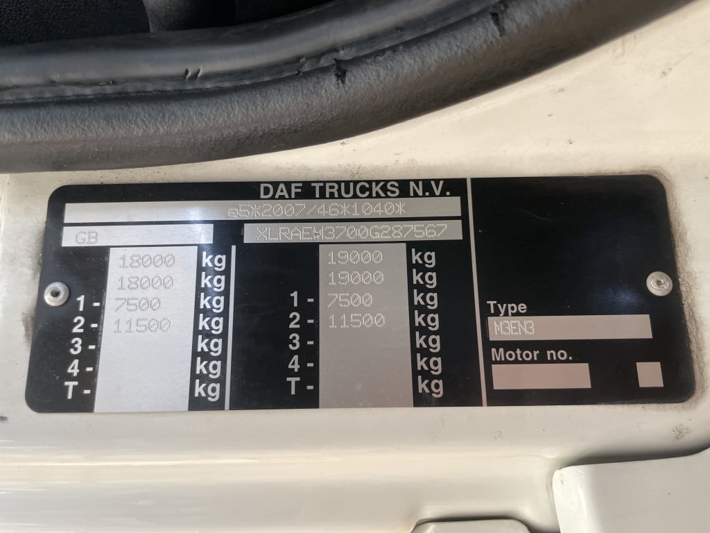 DAF CF 260 *EURO 6* 4X2 18 TONNE BOX – 2020 – FN70 BBJ