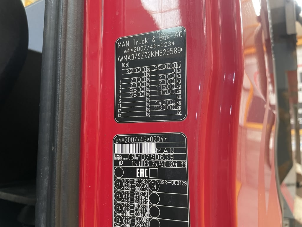 MAN TGS 35.420 *EURO 6* 8X4 STEEL TIPPER – 2019 – MT19 TZA