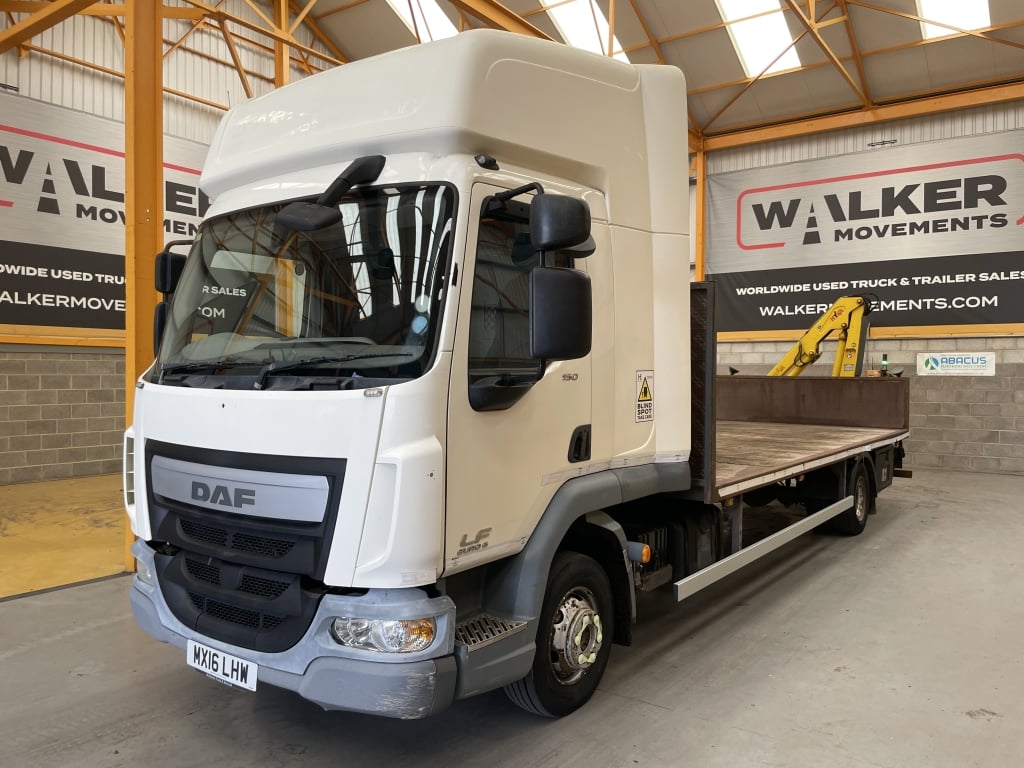 DAF LF150 *EURO 6* 4X2 7.5 TONNE FLATBED/CRANE – 2016 – MX16 LHW