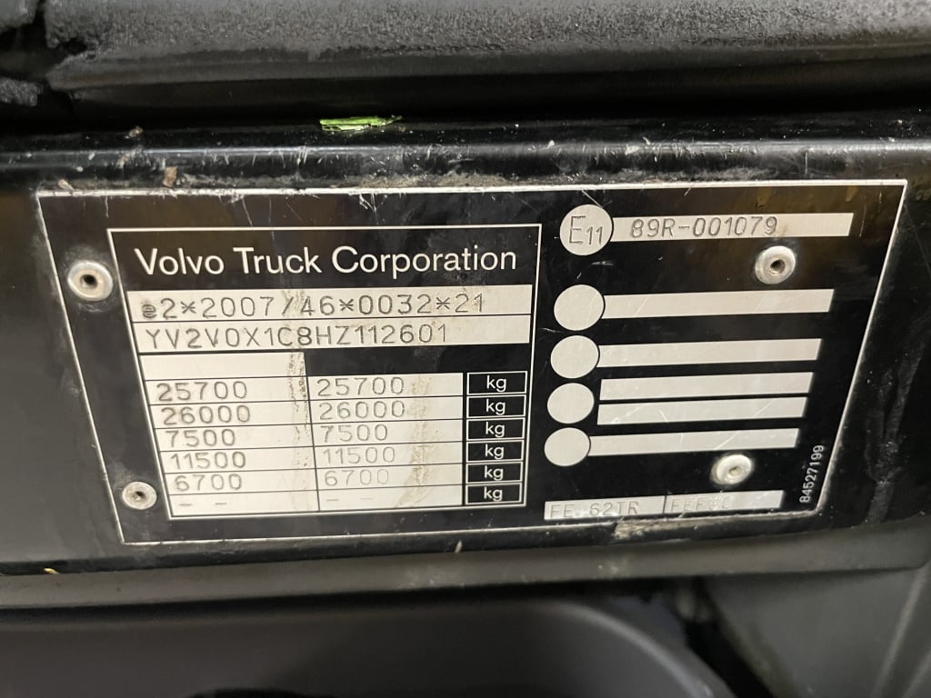 VOLVO FE-250 *EURO 6* 26 TONNE 6X2 CURTAINSIDER – 2017 – PO17 VZP