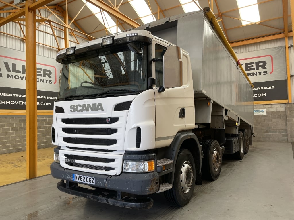 SCANIA G360 8X2 ALUMINIUM BULK BLOWER/TIPPER – 2012 – WV62 CGZ