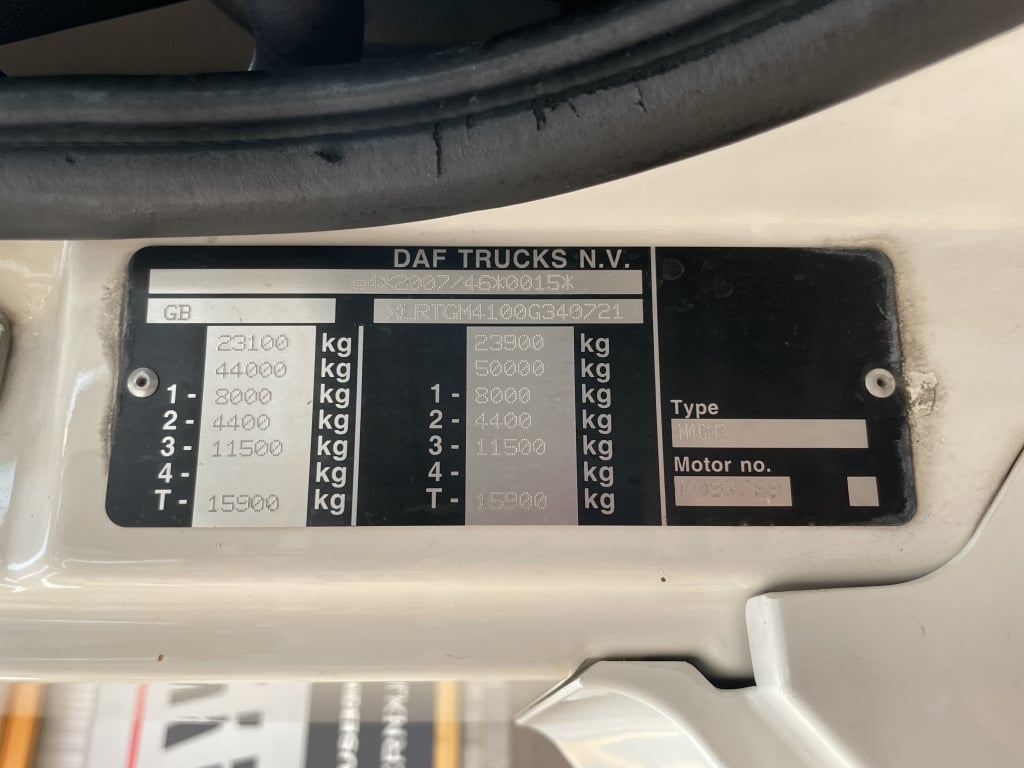 DAF CF450 FTP PET REGS *EURO 6* 6X2 TRACTOR UNIT – 2021 – YK21 VVH