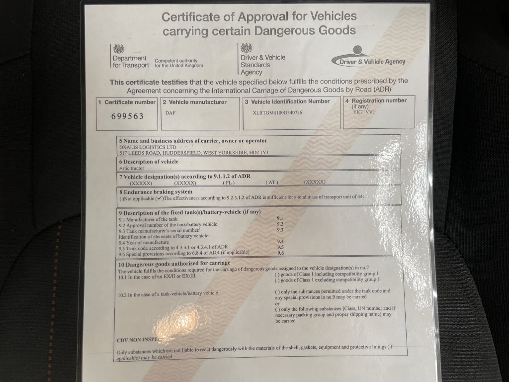 DAF CF450 FTP PET REGS *EURO 6* TRACTEUR 6X2 – 2021 – YK21 VVJ